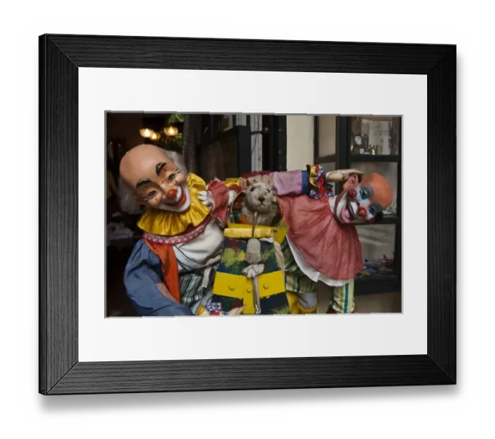Framed Print : Argentina, Buenos Aires. San Telmo neighborhood: Toy clown, Pasaje de la Defensa shopping arcade Framed Print : Argentina, Buenos Aires. San Telmo neighborhood: Toy clown, Pasaje de la Defensa shopping arcade