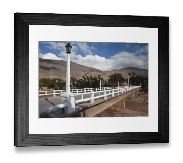Framed Print : Argentina, Jujuy Province, Tilcara. Bridge over the Rio Grande river Framed Print : Argentina, Jujuy Province, Tilcara. Bridge over the Rio Grande river
