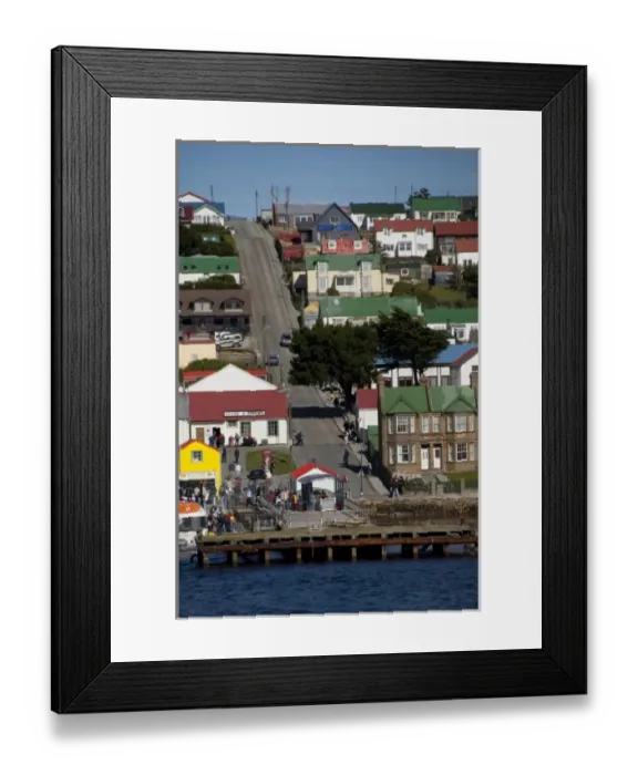 Framed Print : Falkland Island, Stanley (aka Port Stanley). Port area of Stanley Framed Print : Falkland Island, Stanley (aka Port Stanley). Port area of Stanley
