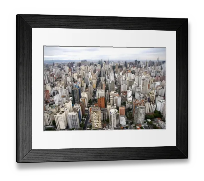 Framed Print : Aerial view of Sao Paulo, Brazil Framed Print : Aerial view of Sao Paulo, Brazil