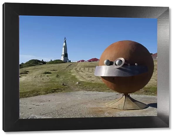 Falkland Island, Stanley. Solar System Sculpture Walk, 1: 1 billion scale model of