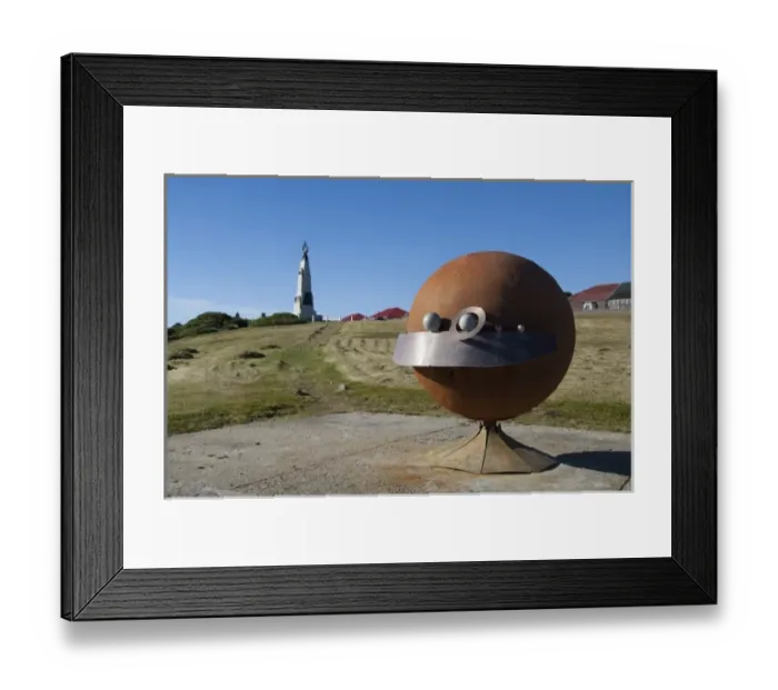 Framed Print : Falkland Island, Stanley. Solar System Sculpture Walk, 1: 1 billion scale model of