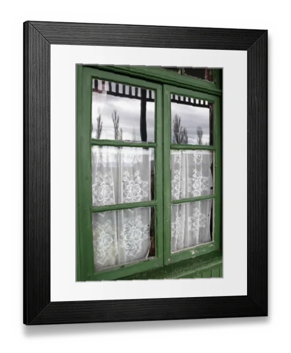 Framed Print : Argentina, Santa Cruz Province. Window detail, English style house Framed Print : Argentina, Santa Cruz Province. Window detail, English style house