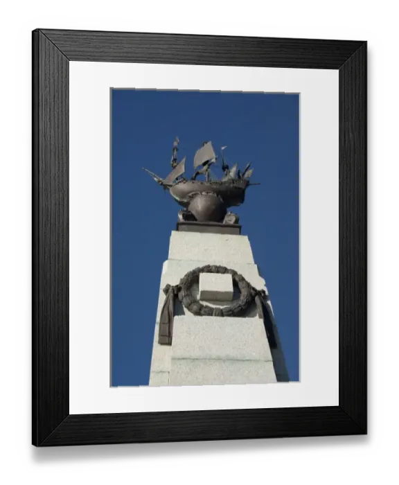 Framed Print : Falkland Island, Stanley (aka Port Stanley). Battle Memorial commemorates Navel action Framed Print : Falkland Island, Stanley (aka Port Stanley). Battle Memorial commemorates Navel action