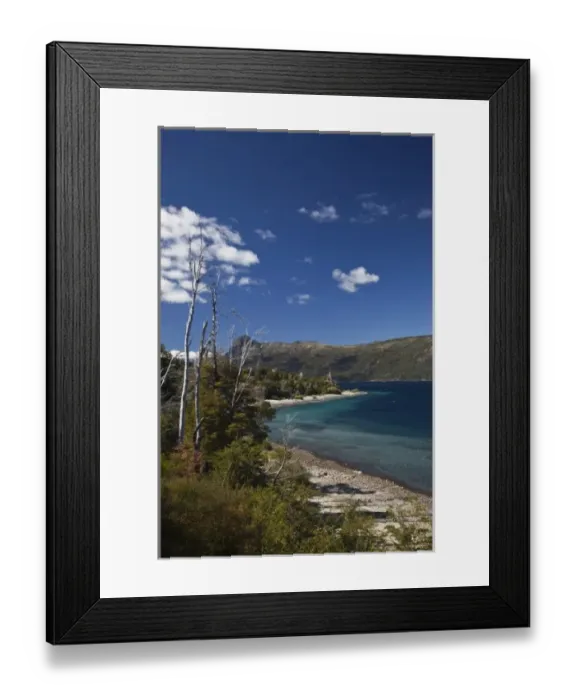 Framed Print : Argentina, Neuquen Province, Villa La Angostura. North shore of Lake Nahuel Huapi