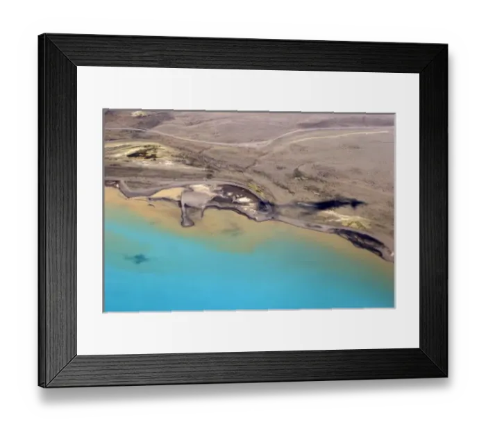 Framed Print : Argentina, Santa Cruz Province, Glaciers National Park. Aerial view of the coast