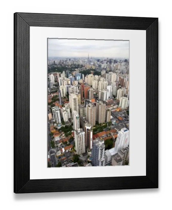 Framed Print : Aerial view of Sao Paulo, Brazil Framed Print : Aerial view of Sao Paulo, Brazil