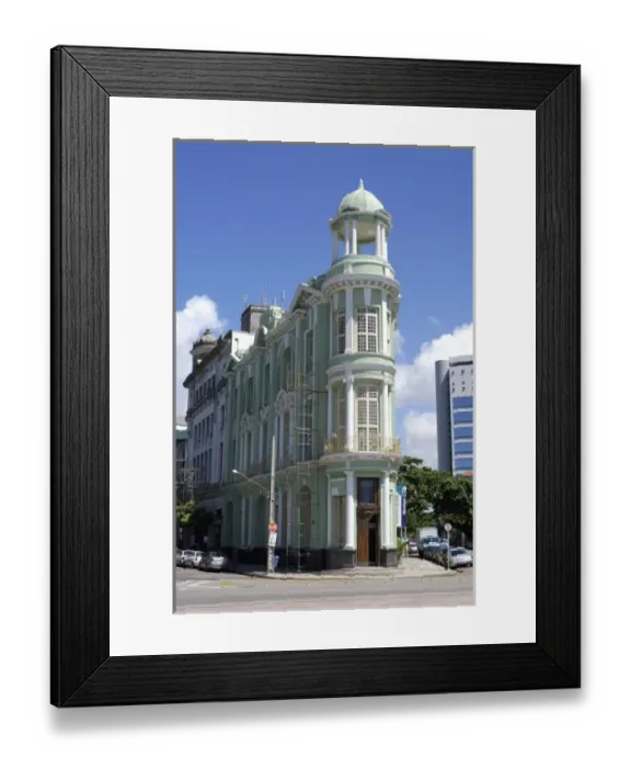 Framed Print : Brazil, Racife in Pernambuco State. Colonial architecture of the old town area
