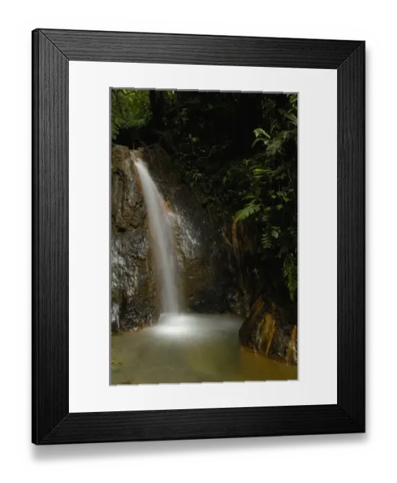 Framed Print : South America, Ecuador, eastern slope of the Andes, Cloud forest, San Isidro, waterfall