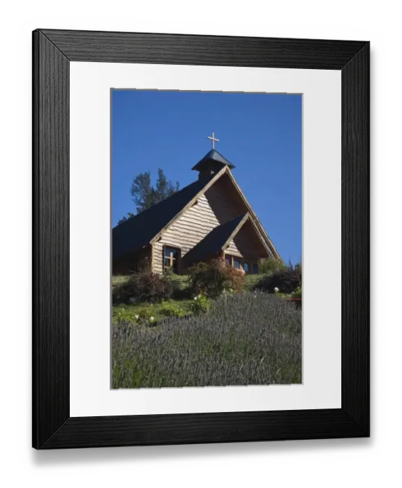 Framed Print : ARGENTINA, Neuquen Province, Villa Traful. Town chapel Framed Print : ARGENTINA, Neuquen Province, Villa Traful. Town chapel