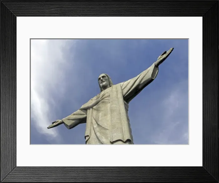 Framed Print : South America, Brazil, Rio de Janeiro. Christ the Redeemer landmark monument on Corcovado