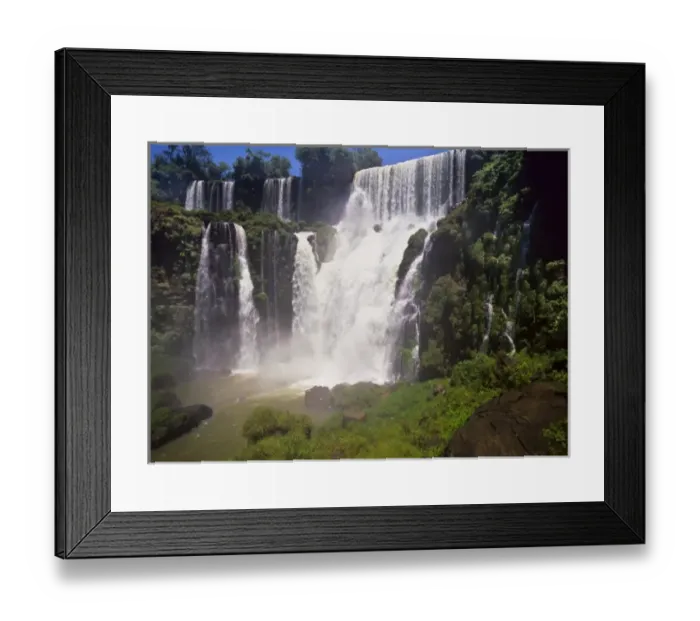 Framed Print : unknown. Argentina; Igwazu; Igwazu Falls. Salto San Martin thunders into the river below Framed Print : unknown. Argentina; Igwazu; Igwazu Falls. Salto San Martin thunders into the river below
