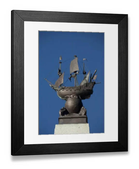 Framed Print : Falkland Island, Stanley (aka Port Stanley). Battle Memorial commemorates Navel action