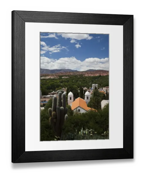 Framed Print : Argentina, Jujuy Province, Humahuaca. Town view from Independence Monument