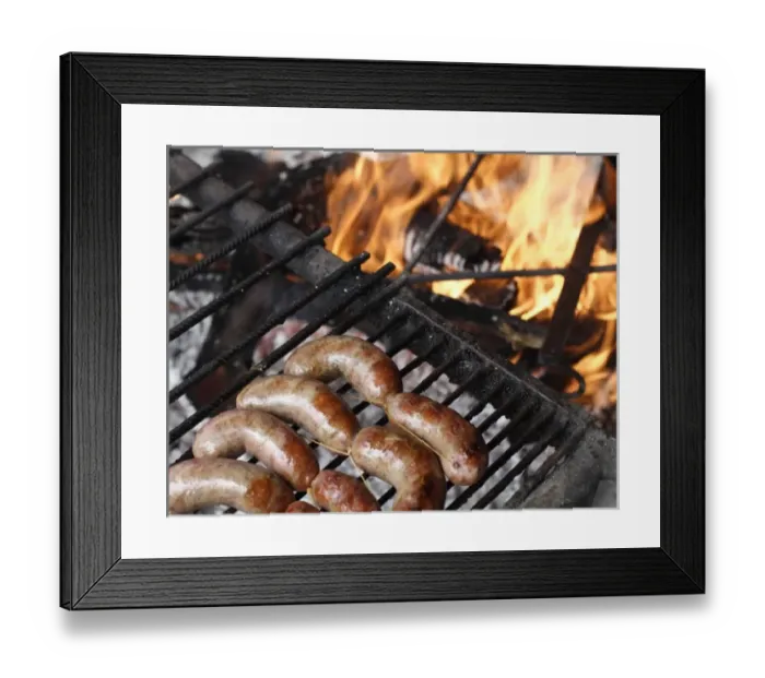 Framed Print : Argentina, El Calafate. Parrillada (mixed grilled meat) cooking on a grill Framed Print : Argentina, El Calafate. Parrillada (mixed grilled meat) cooking on a grill