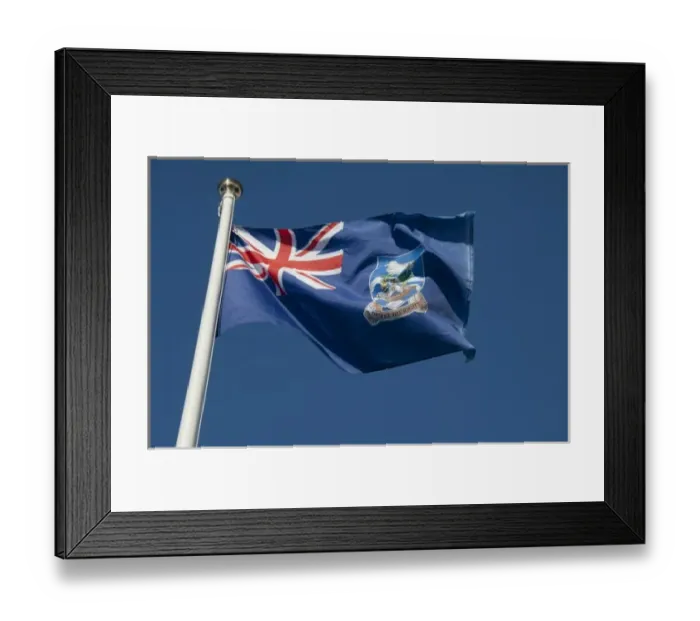 Framed Print : Falkland Island, Stanley (aka Port Stanley). Falkland Island flag