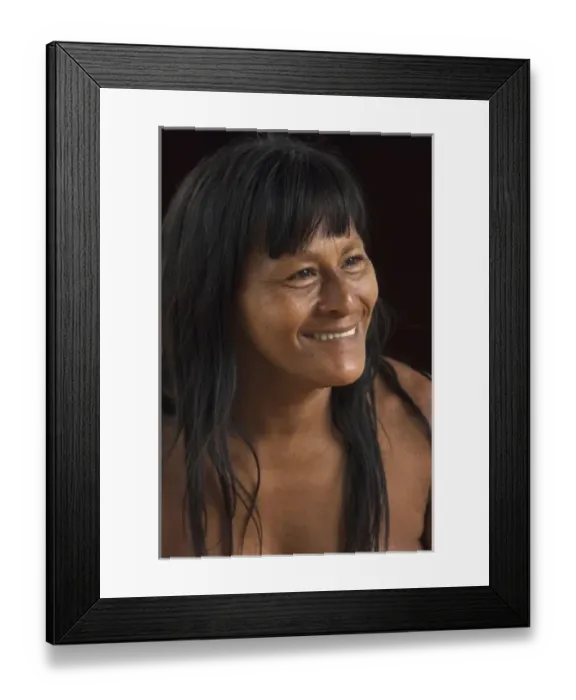 Framed Print : Huaorani Indian - Kope Tega in Coca (San Francisco de Orellana) Town. From Bameno Community Framed Print : Huaorani Indian - Kope Tega in Coca (San Francisco de Orellana) Town. From Bameno Community