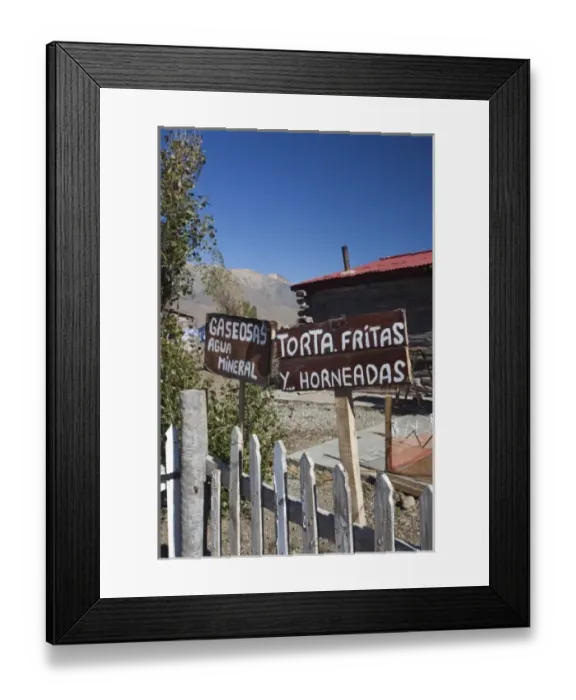 Framed Print : Argentina, Chubut Province, Nahuel Pan. Train station snack shop Framed Print : Argentina, Chubut Province, Nahuel Pan. Train station snack shop