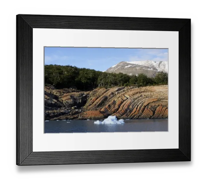 Framed Print : Argentina, Santa Cruz Province, Glaciers National Park. Lake Brazo Rico and red rocks Framed Print : Argentina, Santa Cruz Province, Glaciers National Park. Lake Brazo Rico and red rocks