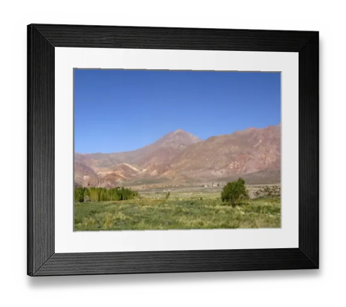 Framed Print : Argentina, Mendoza: along Ruta 7 Panamericana leading to border with Chile: Andes valley
