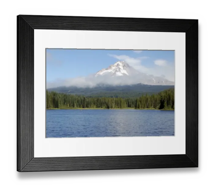 Framed Print : Oregon, Mt. Hood. View of snow-capped Mt. Hood from Trillium Lake Framed Print : Oregon, Mt. Hood. View of snow-capped Mt. Hood from Trillium Lake