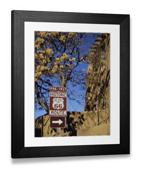 Framed Print : Historic Route 66 goes through the heart of historic and charming Santa Fe, NM Framed Print : Historic Route 66 goes through the heart of historic and charming Santa Fe, NM