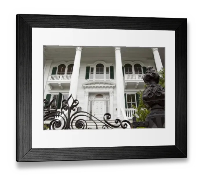 Framed Print : North Carolina, Wilmington. Historic antebellum Bellamy Mansion, c. 1861, Classic Revival Framed Print : North Carolina, Wilmington. Historic antebellum Bellamy Mansion, c. 1861, Classic Revival