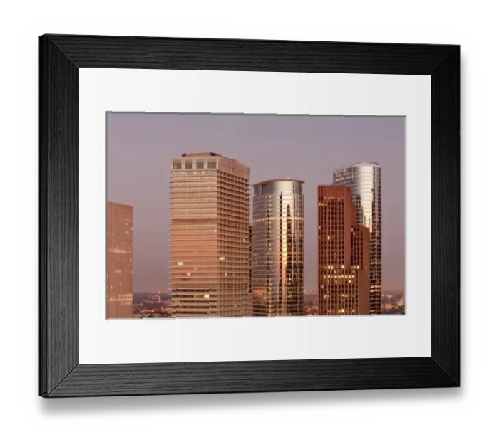 Framed Print : Texas, Houston. Downtown skyline Framed Print : Texas, Houston. Downtown skyline