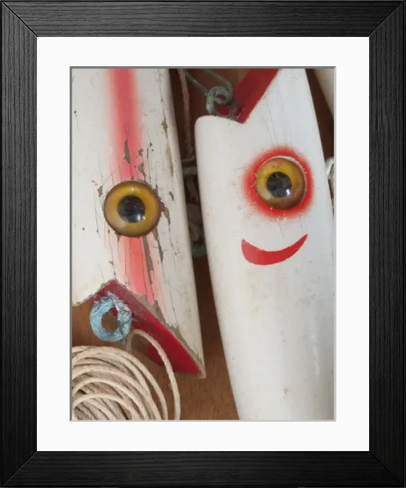 Framed Print : USA, Washington, Seabeck. Vintage lures used for salmon fishing