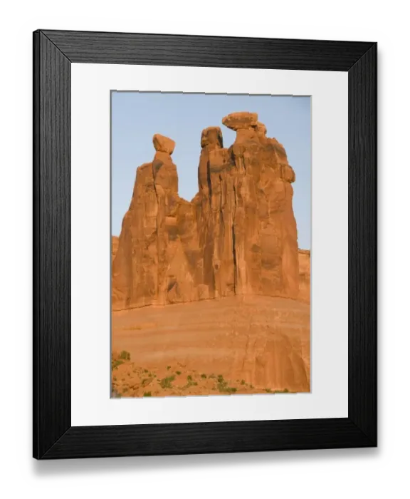 Framed Print : USA, Utah, Arches National Park, the Three Gossips pinnacles at sunrise Framed Print : USA, Utah, Arches National Park, the Three Gossips pinnacles at sunrise