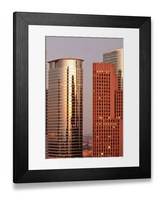 Framed Print : Texas, Houston. Downtown skyline Framed Print : Texas, Houston. Downtown skyline