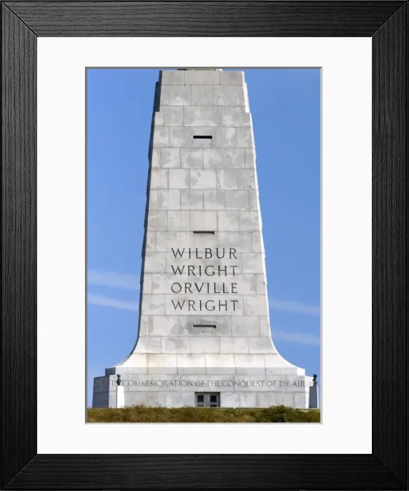 Framed Print : Monument on Killdevil Hill at Kitty Hawk is part of the Wright Brothers National Monument at Manteo