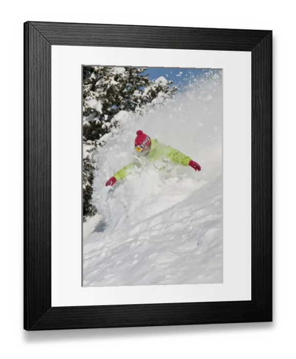 Framed Print : Man snowboarding, Santa Fe Ski Area, New Mexico, MR Framed Print : Man snowboarding, Santa Fe Ski Area, New Mexico, MR