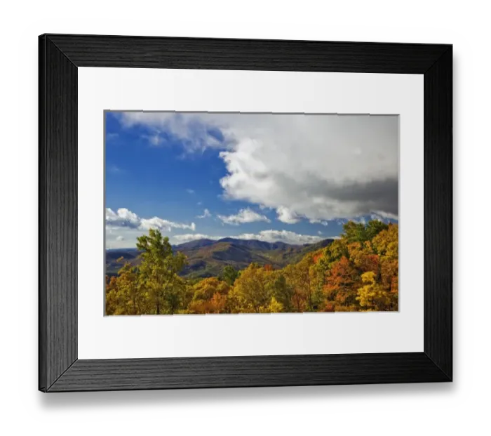 Framed Print : Autumn view of Southern Appalachian Mountains from Blue Ridge Parkway, near Grandfather Mountain Framed Print : Autumn view of Southern Appalachian Mountains from Blue Ridge Parkway, near Grandfather Mountain