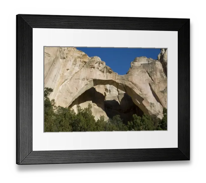 Framed Print : NM, New Mexico, El Malpais National Monument, La Ventana Natural Arch, eroded