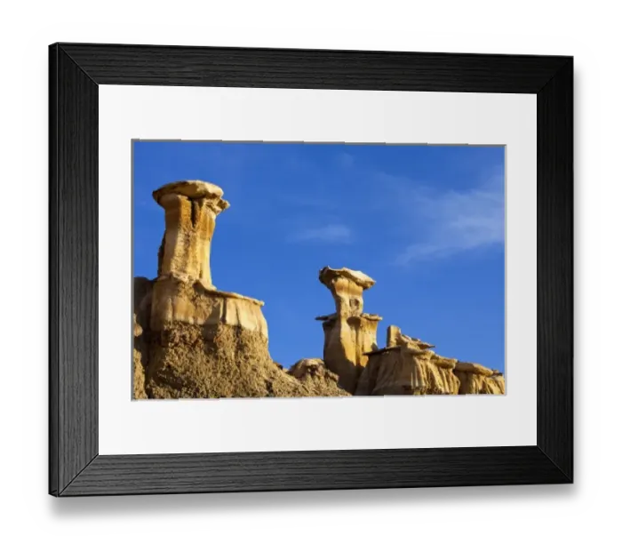 Framed Print : Badlands formations in the Bisti Wilderness in San Juan County, New Mexico, USA Framed Print : Badlands formations in the Bisti Wilderness in San Juan County, New Mexico, USA