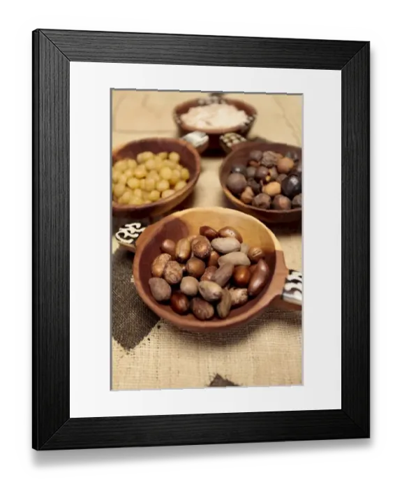 Framed Print : Santa Fe, New Mexico, USA. Traditional food from Cameroon. Spices