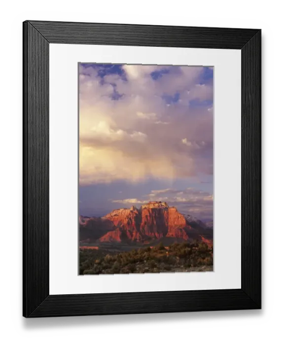 Framed Print : USA, Utah, Zion National Park. Clearing storm over back of West Temple Framed Print : USA, Utah, Zion National Park. Clearing storm over back of West Temple