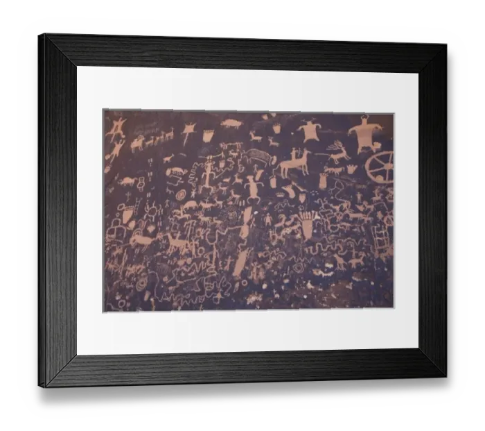 Framed Print : Utah, Newpaper Rock SP, Newspaper Rock, Petroglyphs on sandstone rock Framed Print : Utah, Newpaper Rock SP, Newspaper Rock, Petroglyphs on sandstone rock