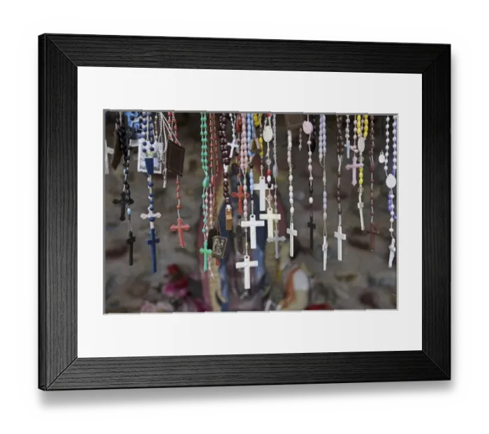 Framed Print : USA, New Mexico, Chimayo. Religious artifact left by believers at El Santuario de Chimayo Framed Print : USA, New Mexico, Chimayo. Religious artifact left by believers at El Santuario de Chimayo