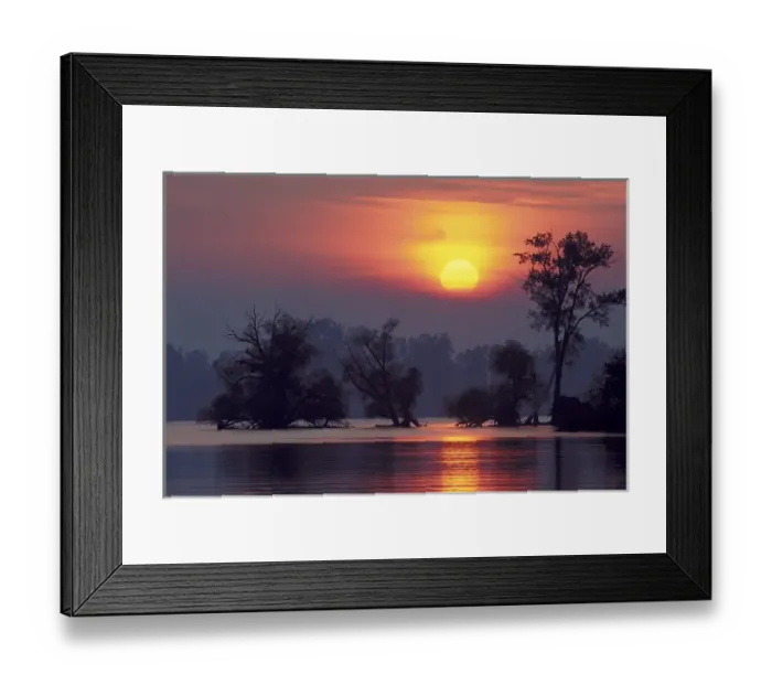 Framed Print : USA, Pennsylvania, Erie, Presque Isle State Park, Sunset over lake and trees Framed Print : USA, Pennsylvania, Erie, Presque Isle State Park, Sunset over lake and trees
