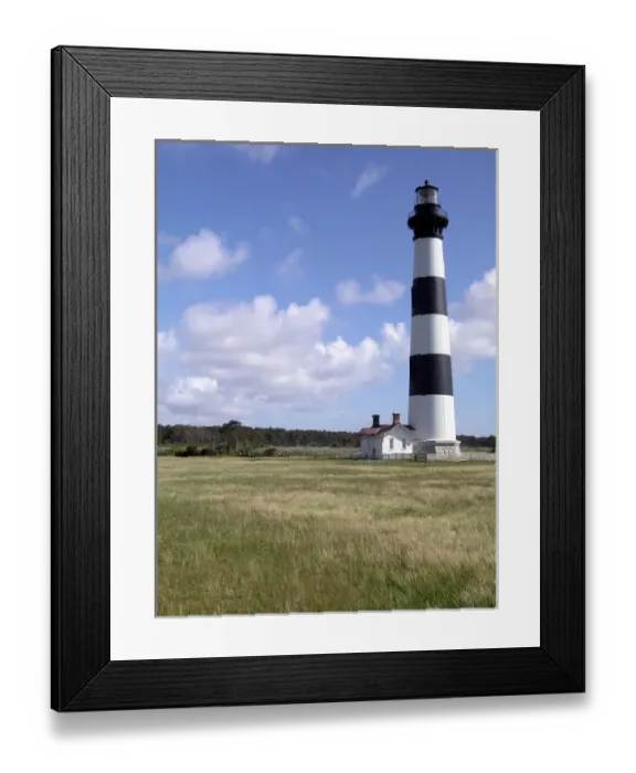 Framed Print : North Carolina, Bodie Island. Bodie Island Lighthouse and Keepers Quarters Framed Print : North Carolina, Bodie Island. Bodie Island Lighthouse and Keepers Quarters