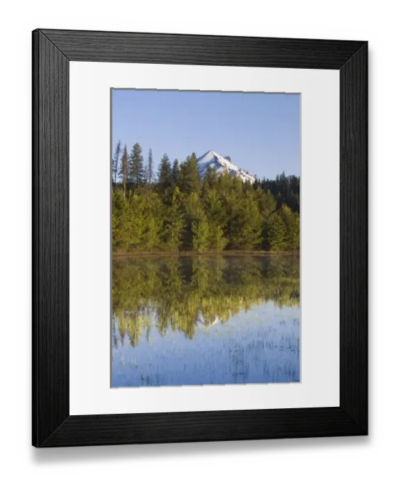 Framed Print : USA, OR, Fremont-Minema NF, Mt. McLoughlin Reflected in Lake of the Woods Framed Print : USA, OR, Fremont-Minema NF, Mt. McLoughlin Reflected in Lake of the Woods