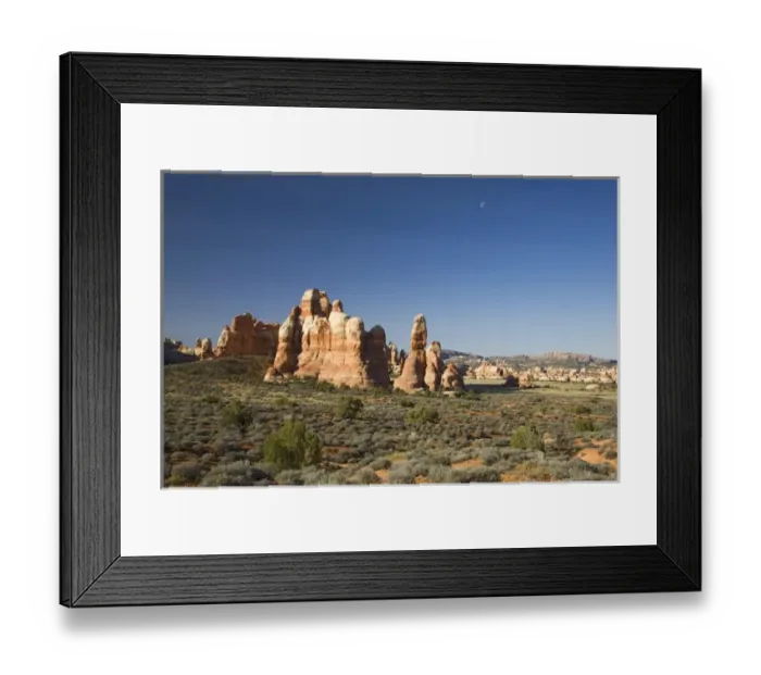 Framed Print : Utah, Canyonlands NP, The Needles, Rock spires at Chesler Park