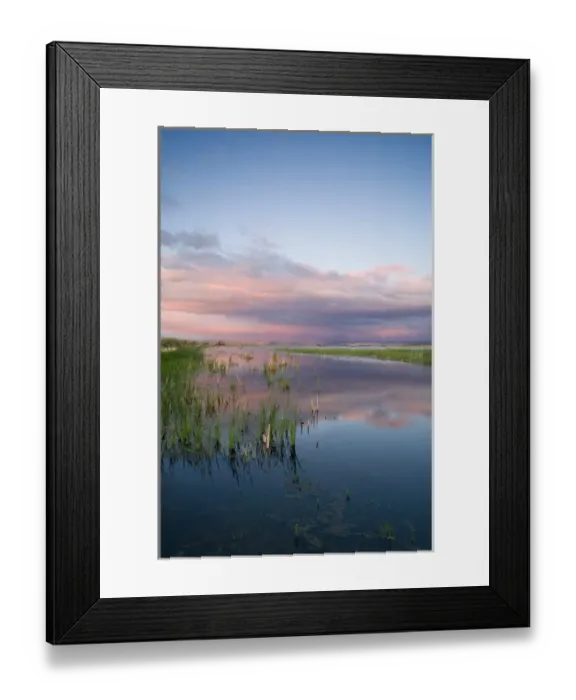Framed Print : Stormy evening at Malhuer National Wildlife Refuge in Harney County Oregon