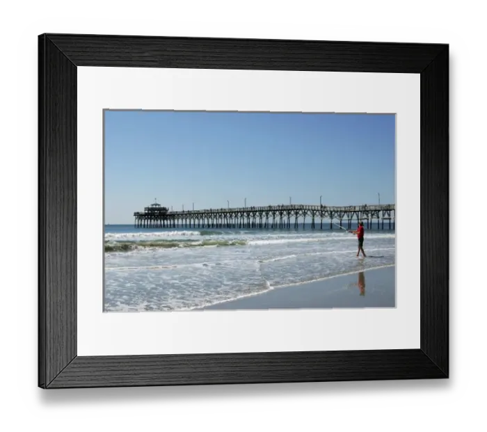 Framed Print : Cherry Grove Fishing Pier, North Myrtle Beach, South Carolina
