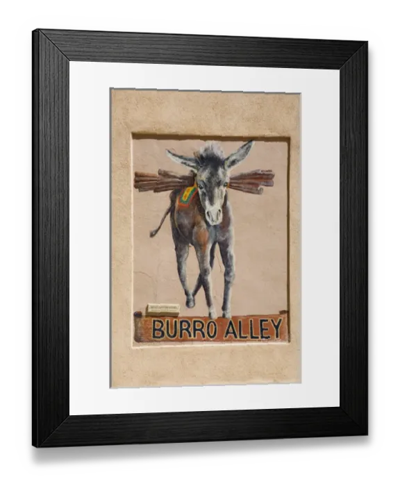 Framed Print : NM, New Mexico, Santa Fe, Burro Alley, named for the beasts that once carried wood here Framed Print : NM, New Mexico, Santa Fe, Burro Alley, named for the beasts that once carried wood here