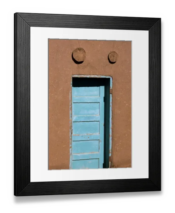 Framed Print : Adobe indian pueblo buildings in Taos, New Mexico