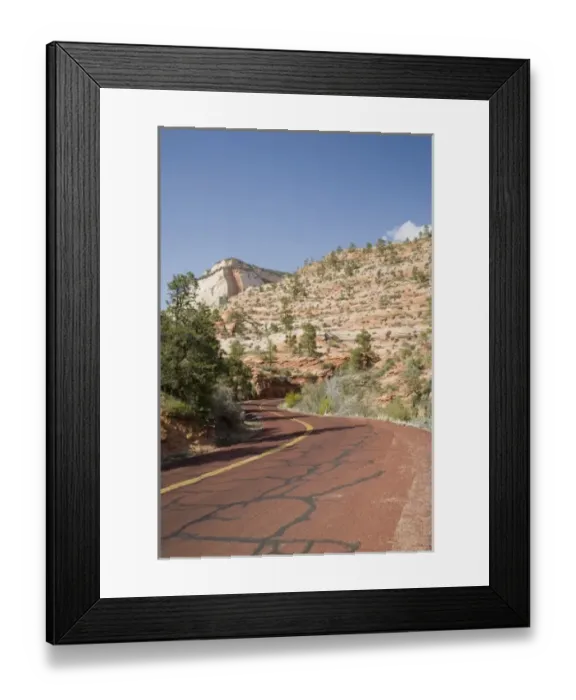 Framed Print : Utah, Zion National Park, Zion-Mount Carmel Highway, eastern area of the park Framed Print : Utah, Zion National Park, Zion-Mount Carmel Highway, eastern area of the park
