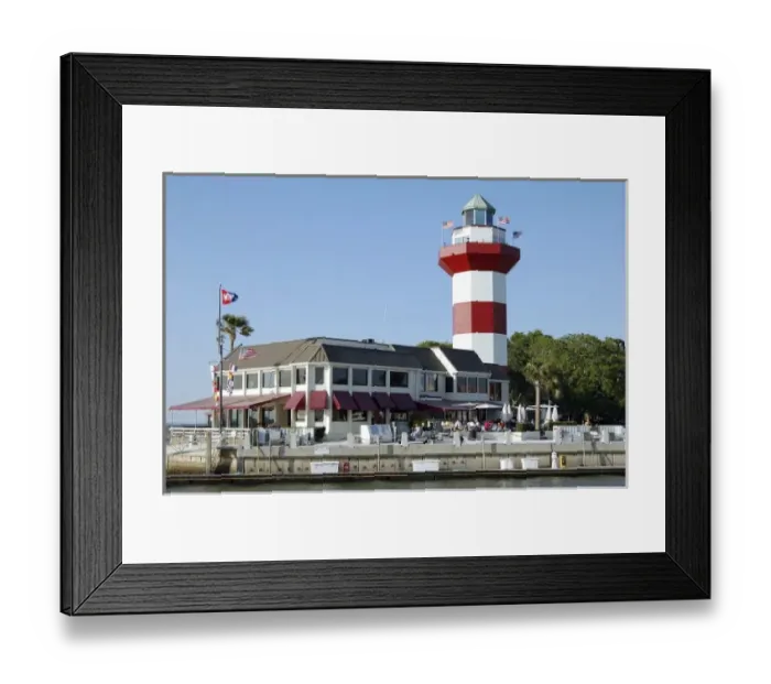 Framed Print : Harbor Town Lighthouse, Hilton Head Island, South Carolinla